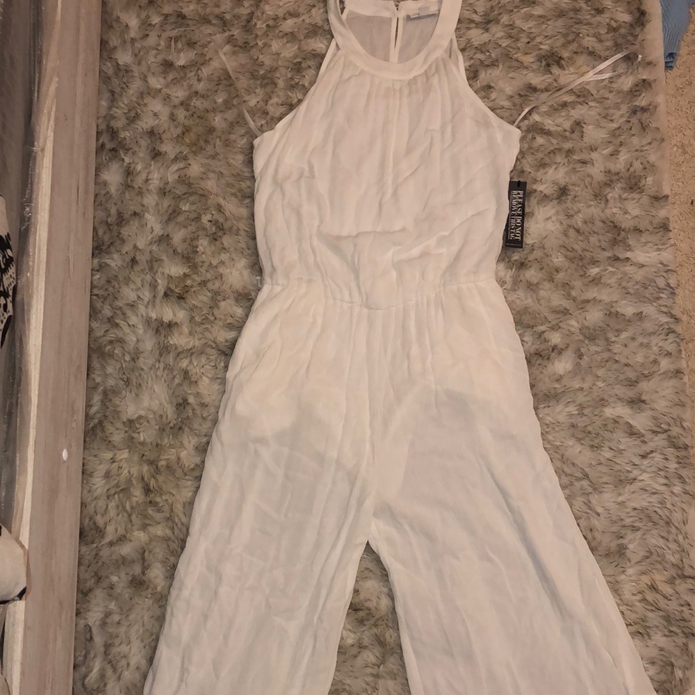 White jump suit